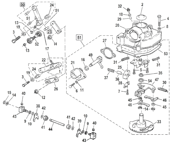 Shifter pawl stop, set front & rear (GB)