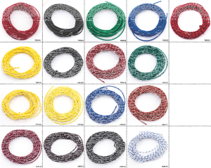 Cloth covered wire pure black 25ft (GB)