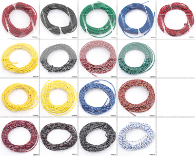 Cloth covered wire pure black 25ft (GB)