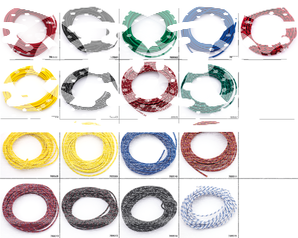 Cloth covered wire pure green 25ft (GB)