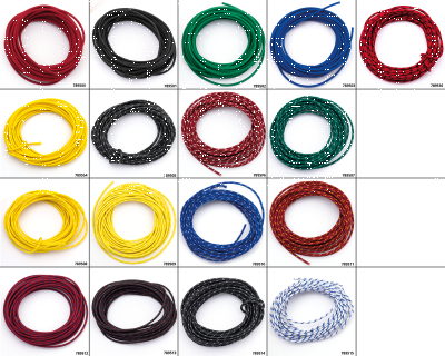 Cloth covered wire pure green 25ft (GB)