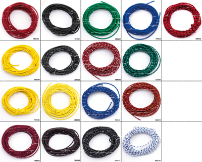 Cloth covered wire pure blue 25ft (GB)