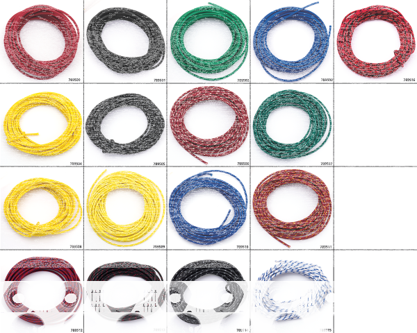 Cloth covered wire pure yellow 25ft (GB)