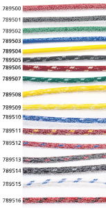 Cloth covered wire blue/white 25ft (GB)