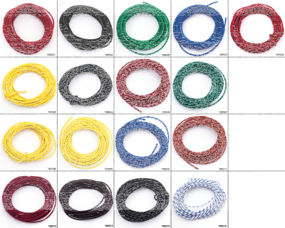 Cloth covered wire red/yellow 25ft (GB)
