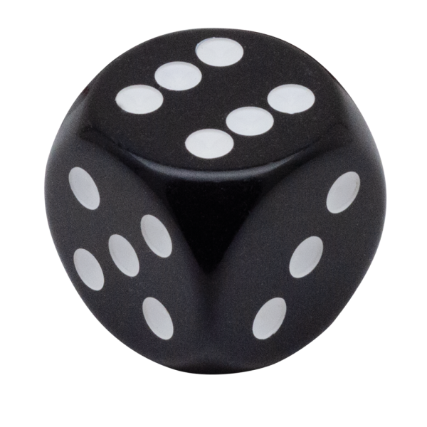 Dice shifter knob black w/ white dots (GB)