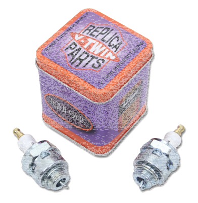 V-Twin replica nr 3 style sparkplug set (GB)