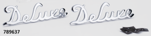 Deluxe front fender emblems