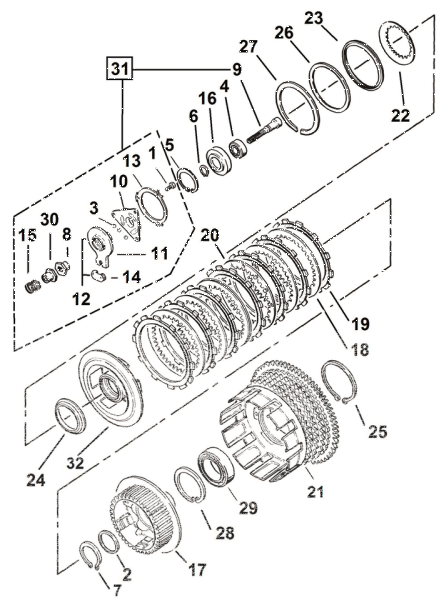 5pck Clutch Hub Spacer XL84-90 (GB)