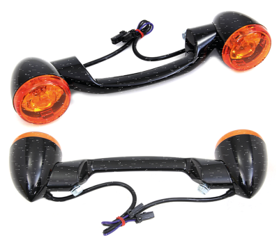 Turn Signal Bar Black/Amber FLH/T99-13 (GB)