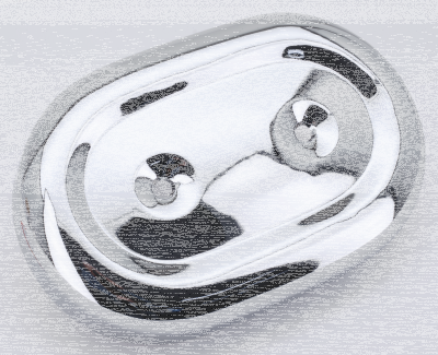 Oval A/C Cover Chrome FL/FX71-89 XL66-03 (GB)