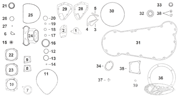 SEAL SET, VALVE STEM, INDIAN 03-14 (GB)