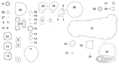 5pck Gasket,Cam Cover,Paper Indian 03-11 (GB)