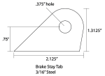 Universal Brake Stay Tab 3/16" Thick
