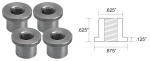Flanged Bungs 1/8" NPT Thread 4Pck