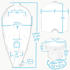 Narrow Sporty Frisco Gas Tank 2.5 Gallon (GB)