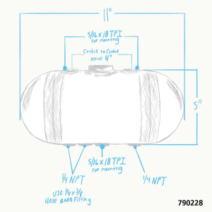 Domed Steel Oil Tank 3/4 Gallon