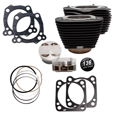 S&S 136CI cylinder kit ME17-UP All Black (GB)