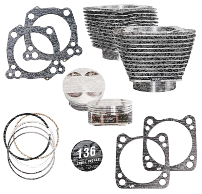 S&S 136CI cylinder kit ME17-UP Blk grani (GB)