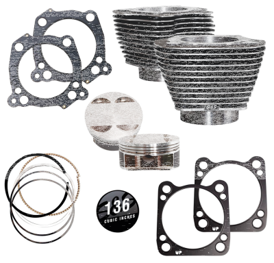 S&S 136CI cylinder kit ME17-UP Blk grani (GB)