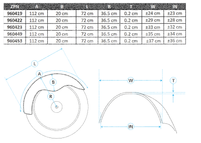 14.25" Rigid Custom round top untrimmed (GB)