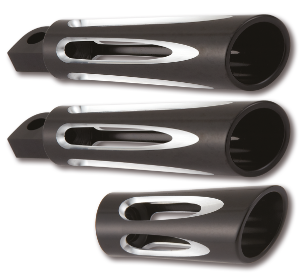 DEEP CUT FOOTPEGS, BLACK (GB)