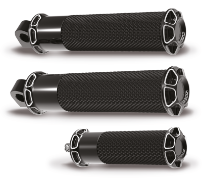 BEVELLED FUSION FOOTPEGS, BLK