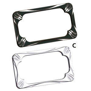 DEEP CUT LICENSE PLATE FRAME CHROME