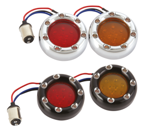 RED LENS KIT, CHR RING w/RED LED, SNGL