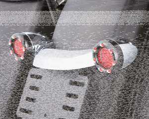 RED LENS KIT, BLK RING w/RED LED (GB)