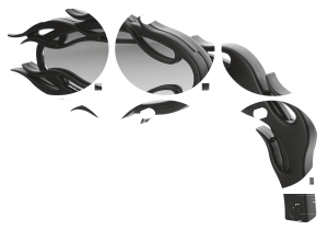 ALT. FLAMED MIRROR, BLK, LEFT (GB)