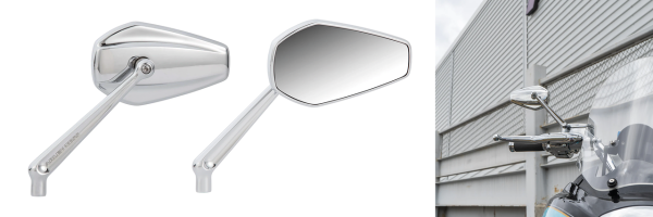 Ness mini stocker chrome mirror Right (GB)