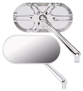 Deep cut Caged series chr mirror left (GB)