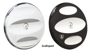 STG-I BILLET COVER, SCALLOPED CHROME (GB)