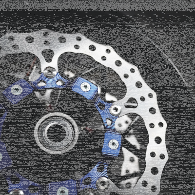14" Billet Big Brake Rotor Left Blue (GB)