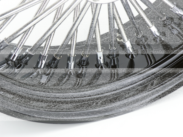 Black rim+hub Fat Daddy 17X6" 50 (GB)