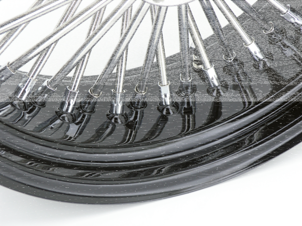 Black rim+hub Fat Daddy 17X3.5 50 (GB)