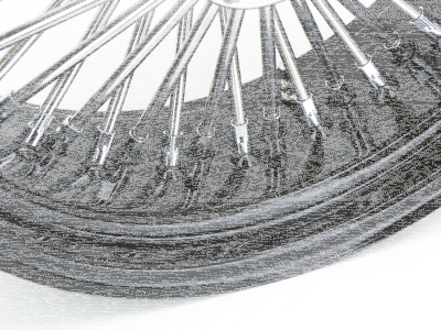 Black rim+hub Fat Daddy 17X6" 50 (GB)