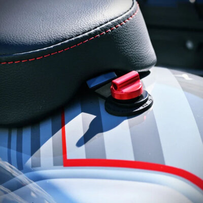 Bare Knuckle Performance, seat screw. 1/4-28. Red