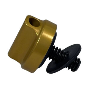 Bare Knuckle Performance, seat screw. 1/4-28. Gold