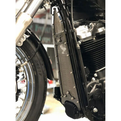 Bare Knuckle Performance, M8 Softail oil cooler cover guard