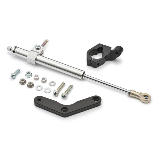Daytona, steering damper kit. Silver