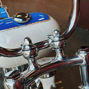 Indian Larry, Throwback Risers. 2" rise. Polished...