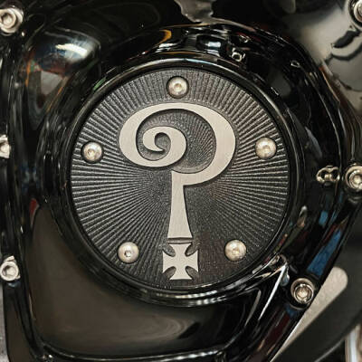 Indian Larry, Question Mark point cover. Matte black/alu