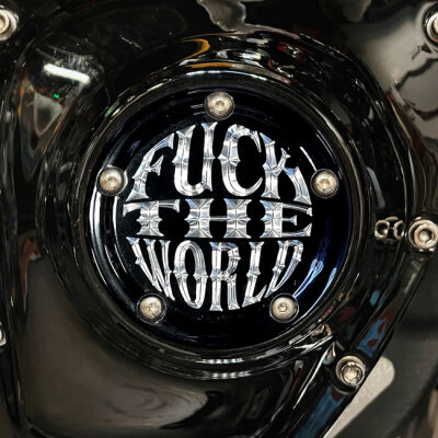 Indian Larry, FTW logo 5-hole point cover. Gloss black