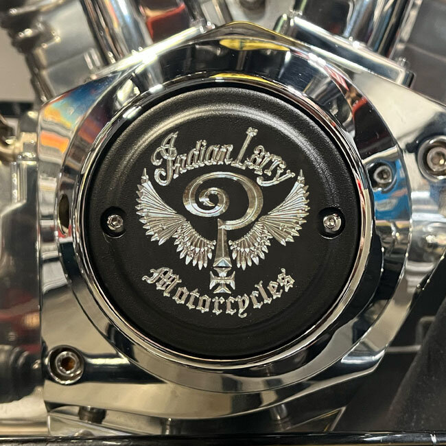 Indian Larry, Question Mark 2-hole point cover. Black