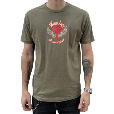 Indian Larry Logo t-shirt army green Size M