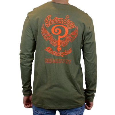 Indian Larry Johns long sleeve army green Size 2XL