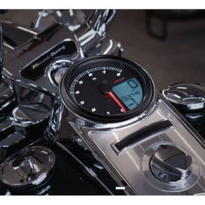 KOSO, HD-05 Speedometer / tachometer. Black bezel