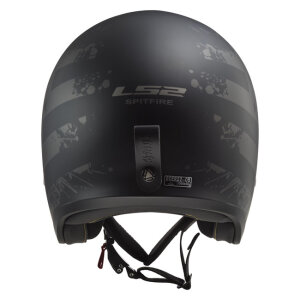 LS2 Spitfire II black Flag helmet matt black Size XS